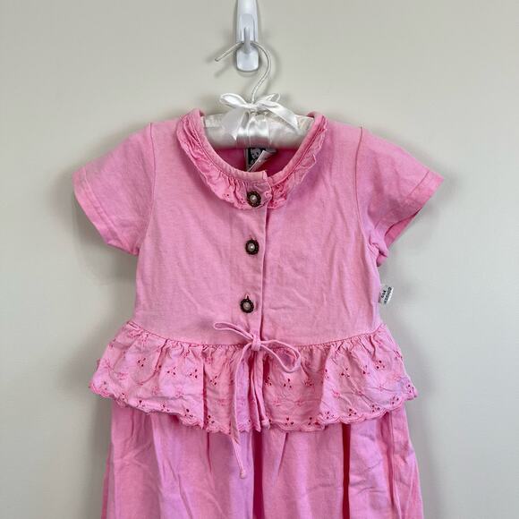 Vintage Wee Boxers Pink Ruffle Jumpsuit 24 Months USA - Picture 2 of 11